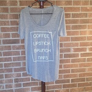 Gray Graphic Women's Top